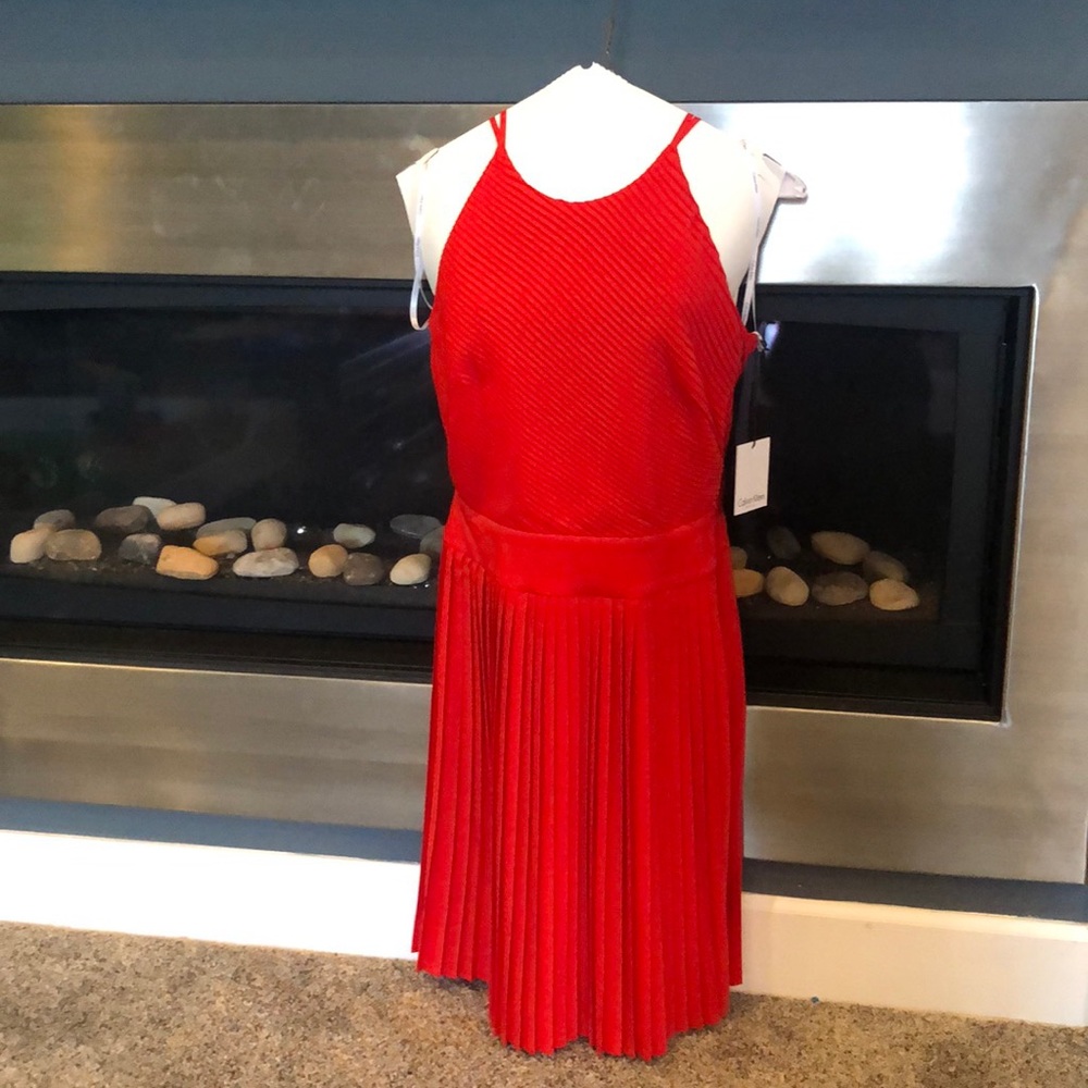 NWT Calvin Klein red cocktail dress women’s size 8
